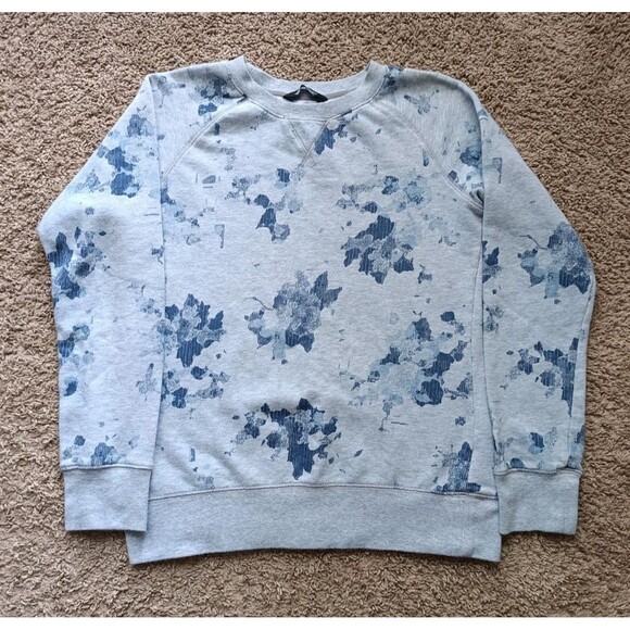 The North Face Sweatshirt Women's Medium Floral Gray Long Sleeve - Picture 1 of 7